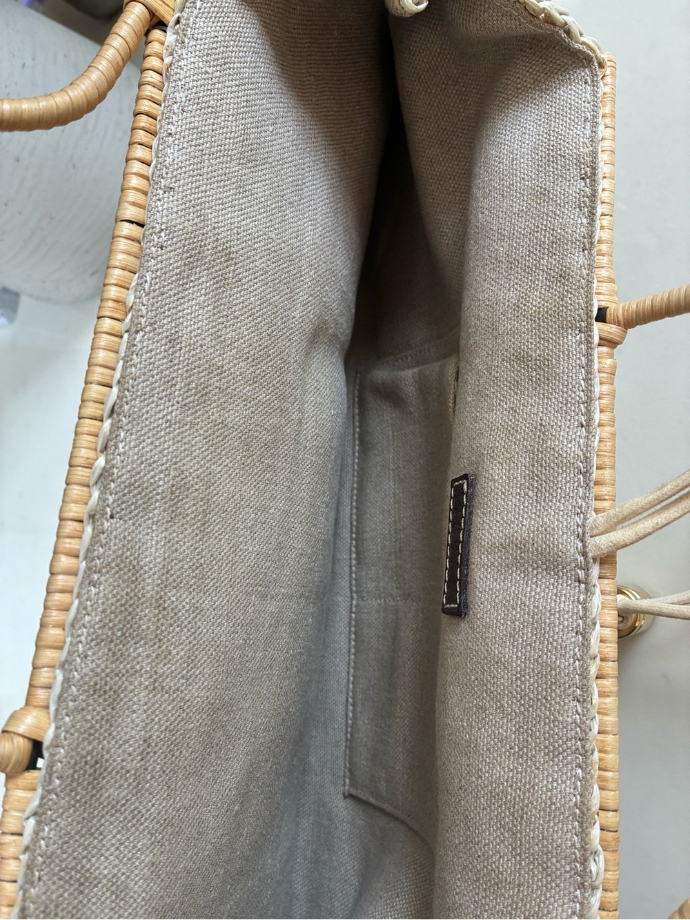 Barneys New York Woven Raffia Fringe Tote Bag - Picture 7 of 7